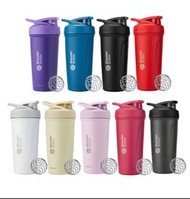 Blender Bottle〈Strada不鏽鋼》按壓式防漏搖搖杯710ml「原裝進口」（BlenderBottle/運動水壺/冰霸杯）