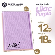 BUBBLE ENVELOPE - BUBBLE MAILER - BUBBLE PACKING HELLO Lilac 12 cm x 18 cm