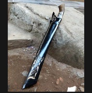 TERBARU GOLOK PATIMURA HITAM UKIR KHUSU PEMOTONG KAYU DAN BAMBU KUALITAS SANGAT TAJAM ASLI CIBATU