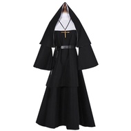 Halloween The Nun Nun horror cosplay costume Saint Vida priest cosplay outfit
