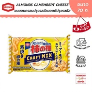 คาเมดะ ขนมอบกรอบ ผสมอัลมอนด์ปรุงรสชีส ขนาด 70 กรัม - Kameda Kaki no tane Craft MIX Almond Camembert 