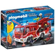 &lt;德國製玩具&gt;摩比人 消防車 消防員 水泡可發射 有聲光效果 playmobil ( LEGO 最大競爭對手)