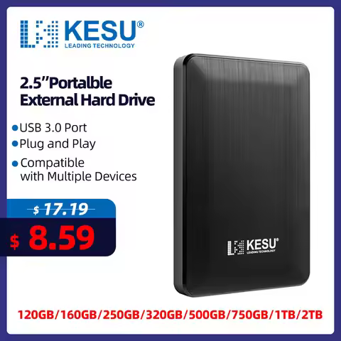 KESU Expansion HDD Drive Disk 2.5" 500gb/1tb/2tb USB3.0 Disco duro externo Storage Compatible For De