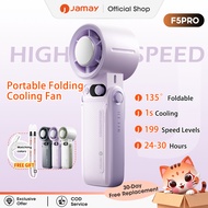 JAMAY F5Pro Portable Handheld Fan 6000mAh 30h cooling Foldable Hand Fans with 199 gears strong wind