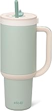 Ello Oasis 40 oz Tumbler with Handle & Retracting Straw | Reusable Insulated Stainless Steel Cup 100