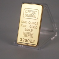 Non-Magnetic One Ounce Fine Gold 9999 Credit Bars With Different Serial Laser Number Decoration Coin