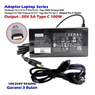 LENOVOoo ADAPTOR 20V 5A TYPE C 100W THINKBOOK 13X S 14 16 17 PLUS PRO16 YOGA Y9000 THINKPAD X380 THI