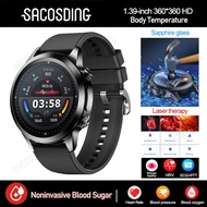 ECG+PPG Smartwatch Blood Sugar Blood lipids Blood Pressure Body Temperature Health Monitoring Laser Therapy Smart Watch For Men