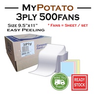 3ply Computer Form 3Ply (500 Fans) Computer Paper , Invoice Paper - Ready Stock