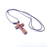 Resin Wooden Cross Necklace/Epoxy Wood/Catholic Cross Pendant/Catholic Rosary Cross Necklace