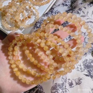 MATA Brushed Transparent Yellow Rabbit Fur Bracelet, Yellow Cat Eye Rabbit Fur Bracelet, Yellow Rabb