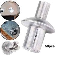 1 Set Aluminum Expansion Rivets Hammer Drive Expansion Nails Head Piercing Rivet Rod Screws Fastener