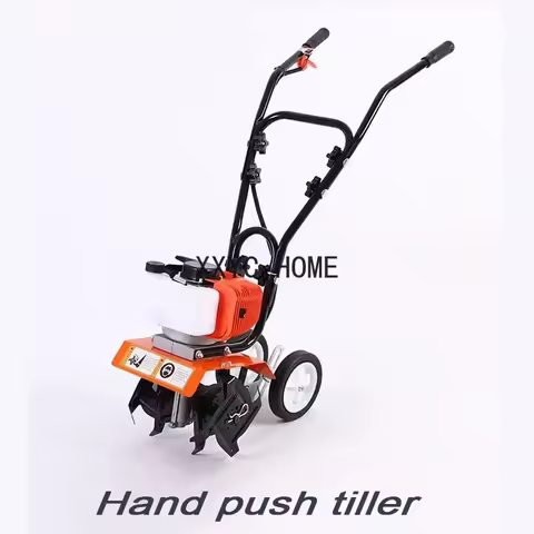 Farm Cultivator Garden Yard Soil Tilling Machine Air-Cooled 2 Stroke Tillage Mini Gasoline Tiller