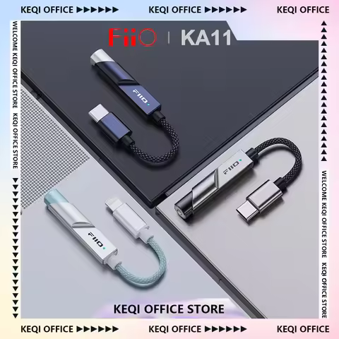 FiiO KA11 Hifi Sound DAC AMP USB Hi-Res Audio Type-C To 3.5mm Adapter USB Dongle DAD256 Headphones A
