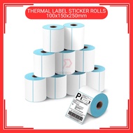 100mm x 150mm A6 Size 250 Sticker  Thermal Labels Sticker Rolls