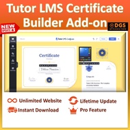 [Latest] Tutor LMS Certificate Builder Add-on for Tutor LMS Pro | eLearning WordPress Plugin  [Free 