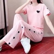 女套裝 2025新款 women suit set new short sleeve top women+ long pants women suit