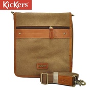 KICKERS Canvas Mix Leather Cross Body Sling Bag IC89157-C