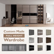 CUSTOM MADE Almari Baju Wardrobe Sliding Door Anti-Jump Cabinet Clothes 8ft x 8ft / 6ft x 8ft / 5ft x 8ft | 8x8 6x8 5x8