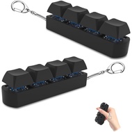 4-Key Mechanical Keyboard Switch Tester & Fidget Toy, One-Row Clicky Keychain with Macaron Colors, P