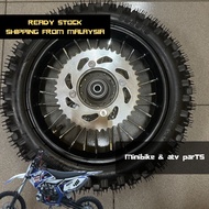 Rim & Tyre set Rear (Size : 70/100-12) for koshine NRG65 ⚡Ready stock⚡