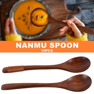 10Pcs Wooden Spoons for Honey 7.08 Inch Wooden Honey Spoons Round Mouth Wooden Teaspoons Unique Wood