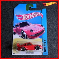 Hot Wheels Porsche 993 GT2 2014 Red Diecast Model Porsc Kereta Exotics Porsche 911 GT2 Merah Hotwhee