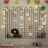 Grid Rack Perforation-Free ins Grid Photo Wall Dormitory Decoration Pendant Display Rack Wall Grid R