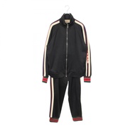 【二手】Gucci GUCCI 運動外套和運動褲套裝 - Web Line 技術針織運動外套和褲子 - 黑色棉質 - 男士套裝 - 二手 A