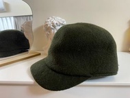 日本帶回 RAY beams 短帽簷 軍綠羊毛帽（日本製