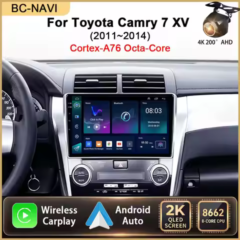 Cortex-A76 Octa-Core Android 16 Car For Toyota Camry 7 XV 50 55 2011 - 2014 Car Radio GPS Multimedia