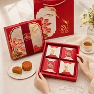 Set Box of 4 LESS SWEET Mooncakes "Minh Nguyet" Maison Hana - Box of 4 Special Less Sweet Mooncakes