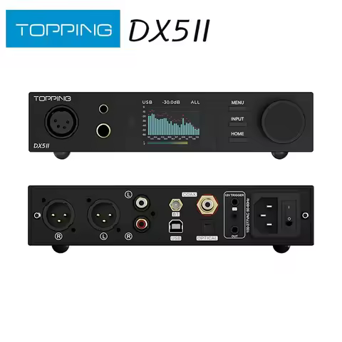 TOPPING DX5 II Fully Balanced DAC & Headphone Amp Combo Dual ES9039Q2M DSD512 PCM768kHz LDAC Decoder