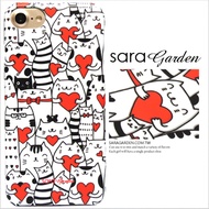 【Sara Garden】客製化 手機殼 蘋果 iphone5 iphone5s iphoneSE i5 i5s 愛心 貓咪 排排坐 保護殼 硬殼