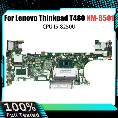 For Lenovo Thinkpad T480 Laptop Motherboard ET480 NM-B501 01YR342 01YR324 i3 i5 i7 7/8th Gen CPU MX1