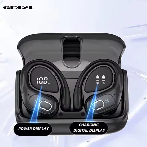 Wireless Earbuds Sport Bluetooth 5.4 Headphones with Noise Cancelling Mic 75Hrs HiFi Stereo Over Ear