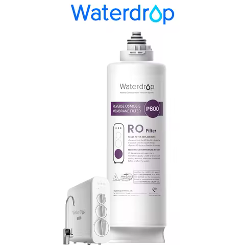 Waterdrop G3P600-RO Filter, Replacement for Waterdrop G3P600 Undersink Reverse Osmosis System, 2-yea