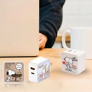 SNOOPY 史努比 夾心玻璃 PD 40W 充電器 充電頭 USB-C + USB 1C1A