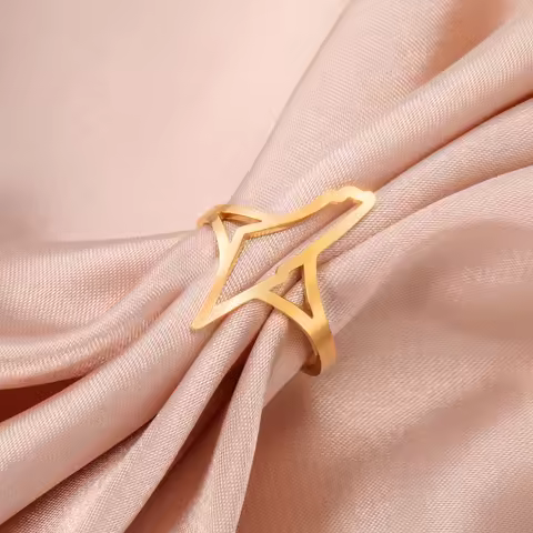 EUEAVAN 1pc Palestine Map Rings for Women Men Adjustable Stainless Steel Gold Color Finger Ring Fash