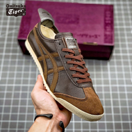 Onitsuka Tiger Shoes MEXICO 66 Lambskin Men's Shoes Outdoor Sports Shoes Running Jogging Shoes Low Top Casual Leather Soft Soles Comfortable Light Breathable Walking Shoes