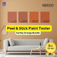 Paint Sample - Earthy Orange Bundle - GEKKO Peel And Stick Nippon Paint Tester / Paint Sample