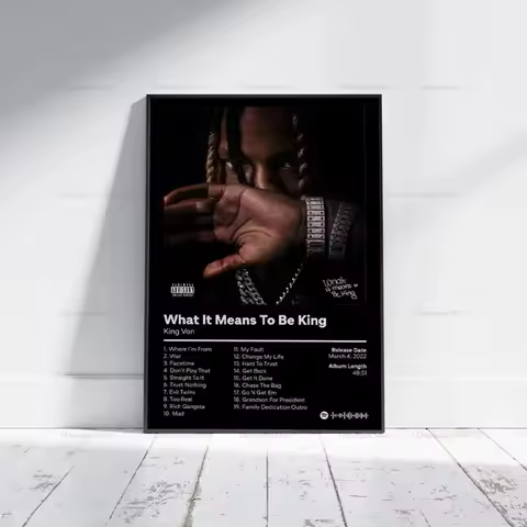 Music Album Poster Poster Prints Wall Art King Poster Von Welcome To O Block Canvas Painting Picture