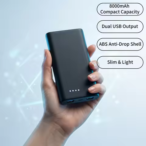 8000mAh Type C External Battery 15W Fast Charge Ultra Slim Power Bank Quick Charging Portable Charge