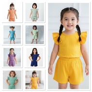 AERIEL TODDLER TERNO 2-3Y.O, PLAIN BUTTERFLY, COTTON WAFFLE MIXED FAB, SOFT TEXTURE, RANDOM COLORS