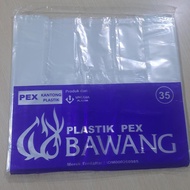 PEX TAS KRESEK BAWANG 35x63 / PLASTIK PEX BAWANG BENING UKURAN 35