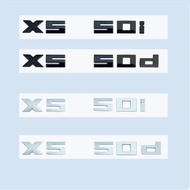 Chrome Black 3D 2.6cm M X5M50i X5M50d X5 M50d M50i Numbers ABS Emblem for BMW X5 Series E70 G05 Car 