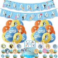 [SG Seller] Bluey Bingo Party Balloons Premium Quality Birthday  Decoration Birthday Banner Cake Top