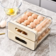 S/💖32Egg Storage Box Refrigerator Dedicated Drawer-Type Egg Storage Kitchen Crisper Food Grade Organize Fantastic LOGO