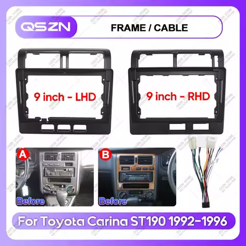 QSZN For Toyota Carina ST190 1992-1996 Car Multimedia Radio Frame Fascia Panel Mounting Bracket Adap