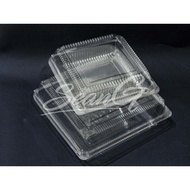 [Ready Stock] (50pcs) OP-L321/OP-L200 Disposable Clear Plastic Square Cake Box Bekas Kek 蛋糕透明四方盒子 6.5inch/8.5inch cake